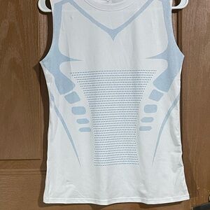 Kids White Graphic Tank Top